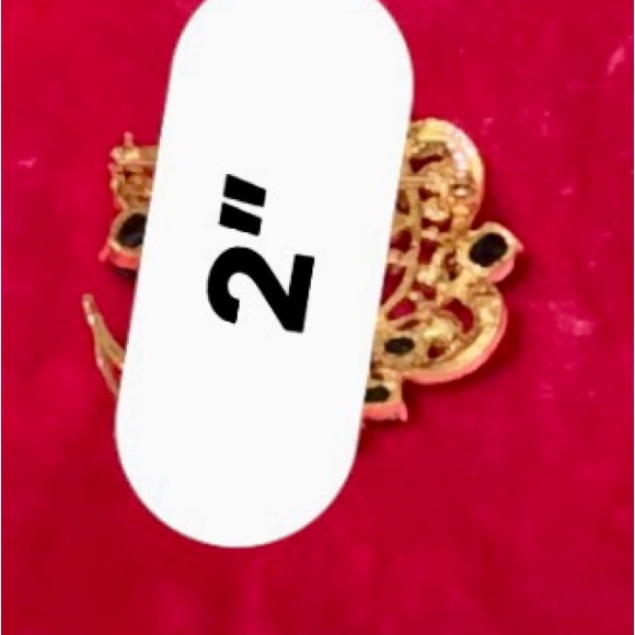 💎 Vtg. Camrose & Kross Jbk Emerald & Clear Glass Rhinestone Feather💎#BROC - Picture 14 of 16